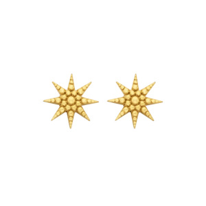 Studs: Morning Star Stud | 22k Gold Plate