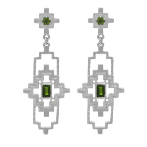 Studs: Munay Earrings | Sterling Silver | Chrome Diopside