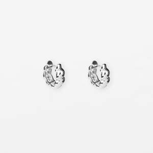 Bubble Hoop Earrings | Silver