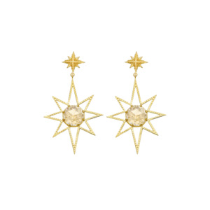 Sunburst Earrings | 22k Gold Vermeil & Lemon Quartz