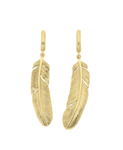 Large Drop Earrings: Eagle Earrings | 22k Gold Vermeil