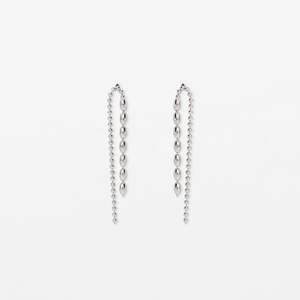 Waterfall Chain Earrings | Silver