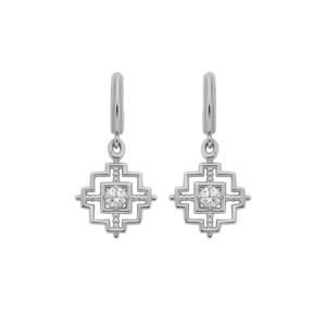 Large Drop Earrings: Centred Earrings | Sterling Silver