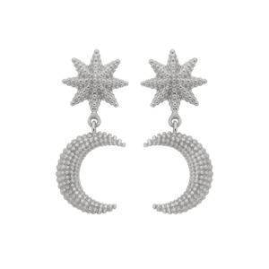 Large Drop Earrings: Moonlight Earrings | Sterling Silver