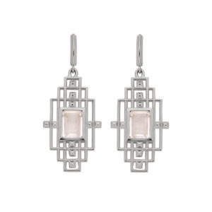 Bliss Earrings | Sterling Silver & Rose Quartz