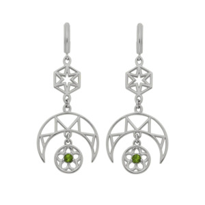 Balance Earrings | Sterling Silver & Chrome Diopside
