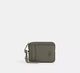 Coach Mini Zip Card Case in Signature Canvas Hunter Green