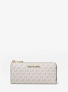 Jet Set Travel Large Saffiano Leather Quarter-Zip Wallet