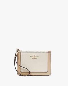 Boxingday2025: Lena Colorblock Small Card Holder Wristlet in Light Sand Multi