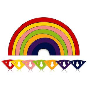 Bathroom Accessories: 🌈Block Dock Rainbow Set