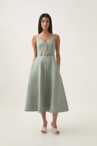 Date Night 1: Clay Belted Midi Dress