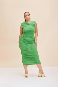 Midi: Bounce Mesh Tank Dress