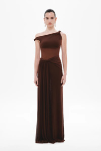 The Sisal Maxi Dress in Espresso