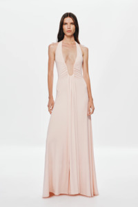 21st: Jennifer Cupro Maxi Dress in Dusty Pink