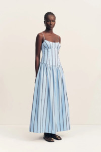 Saxon Cotton Panelled Bustier Maxi