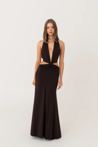 Azalea Dress in Brown
