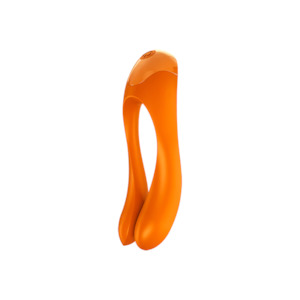 Satisfyer Candy Cane Finger Vibrator - Orange