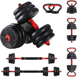 Sports Nutrition: 40kg 4in1 Adjustable Dumbbell/Barbell/Kettlebell Set