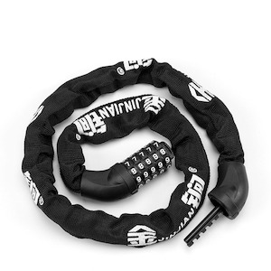 Sports Health Nutrition: 5 Digit Combination Anti Theft Bicycle Chain Lock - Black
