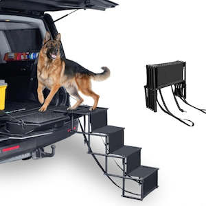 Food And Bulky Items: 4-Steps Foldable Dog Stairs for Car