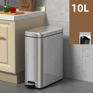 Food And Bulky Items: 10L Slim Kitchen Trash Can