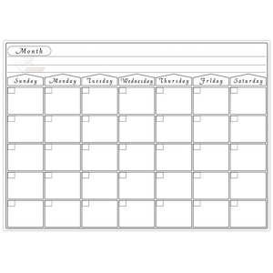 Magnetic Dry Erase Calendar Monthly Board for Fridge