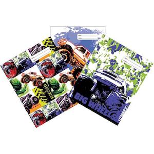 School Stationery: Spencil Big Wheels II Book Cover Assorted Pack of 3