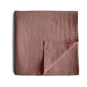 Mushie: Mushie Organic Cotton Swaddle - Cedar