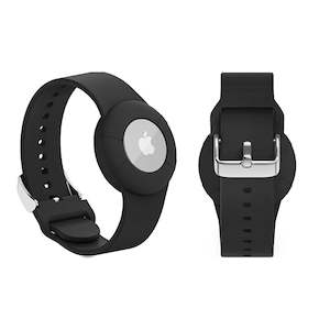 Electronics: Airtag Wristband Compatible with Apple Airtag - Black