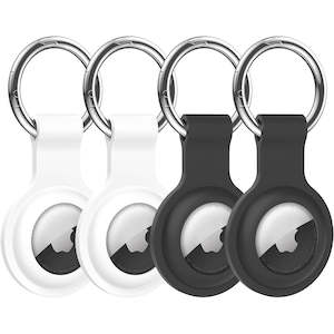 Electronics: 4-pack AirTag Case Keychain - Black/White