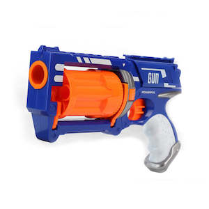 Nerf Blasters: Manual Automatic Foam Bullet Toy Gun Soft Blaster - Revolver