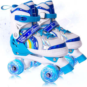 Blue Adjustable Kids Roller Skates - Size 35-38 (M)