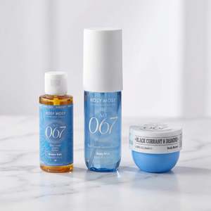 Under 20: 3 piece Gift Set Kosy Mosy No. 067 (Dupe for '76) Black Currant, Jasmine & Patchouli- Body Mist 100ml, Body Butter 50g, Bubble Bath 60ml