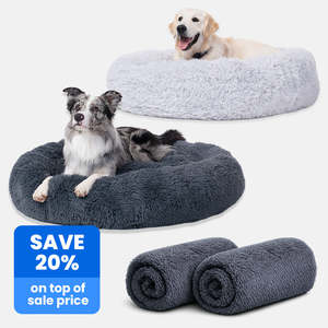 Bundle And Save On Dog: 2x Calming Dog Beds + 2x Covers (20% Off)