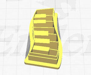Misc: FC Piano Keyboard Polymer Clay Cutters