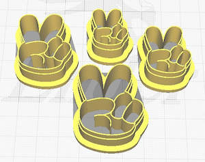 Individuals / Sets: FC Mickey Hands Polymer Clay Cutters