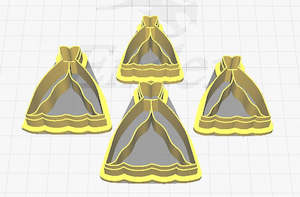 Polymer Clay Cutters: FC Dress 1 Polymer Clay Cutters