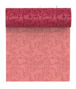 Textures: Hearts Lines 1 Polymer Clay Textured Roller