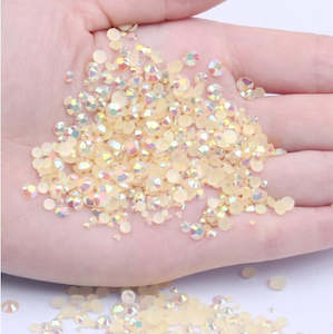 4mm (SS16) AB Jelly Rhinestones, Champagne