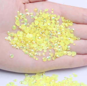 Rhinestones And More: 4mm (SS16) AB Jelly Rhinestones, Citrine