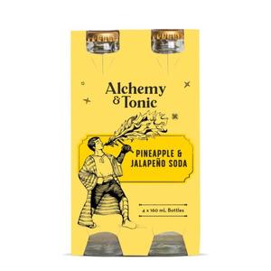 Spirits Mixers: Alchemy & Tonic Pineapple & Jalapeño Soda Water, Bottles