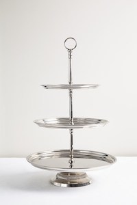 Products: Round Silver Tiered Stand