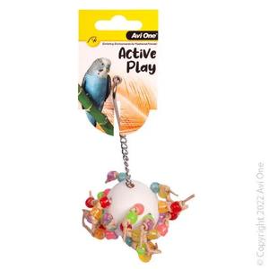 birdtoy: Avi One Sputnik Bird Toy 10 x 7cm Safe Activity for Small Birds