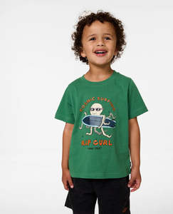 Ripcurl: RIP CURL Cosmic Surfing Tee Green 1-8 years