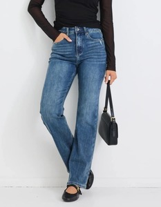 Stories Be Told: STORIES BE TOLD Farah Mid Blue High Rise Denim Jean