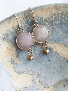TWIGG JEWELLERY Rose Quartz Globe Earring