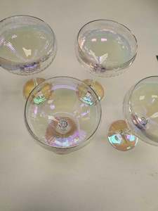 WILLOW+MAE Iridescent Ripple Wide Champagne Glass