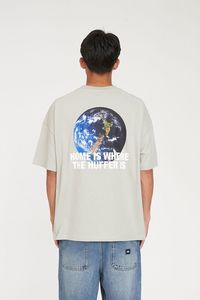 Huffer: HUFFER Earther Block Tee Stone