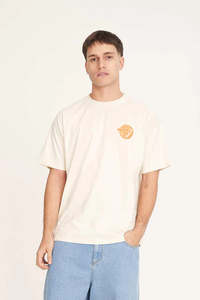 Huffer: HUFFER Worldwide Block Tee Ecru
