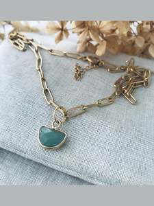 TWIGG JEWELLERY Mandy Sage Crescent Necklace
